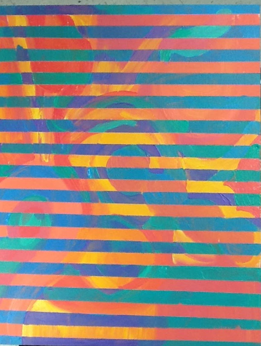 Abstract Line Painting